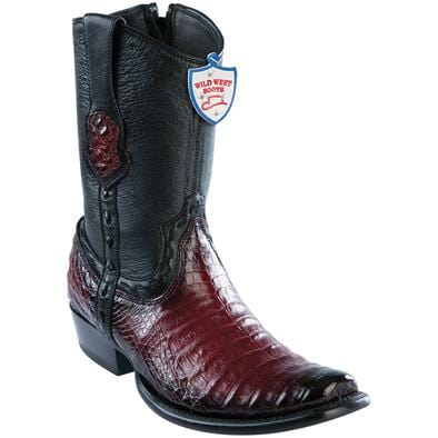 Men's Wild West Caiman Belly Dubai Toe Short Boots 279B82