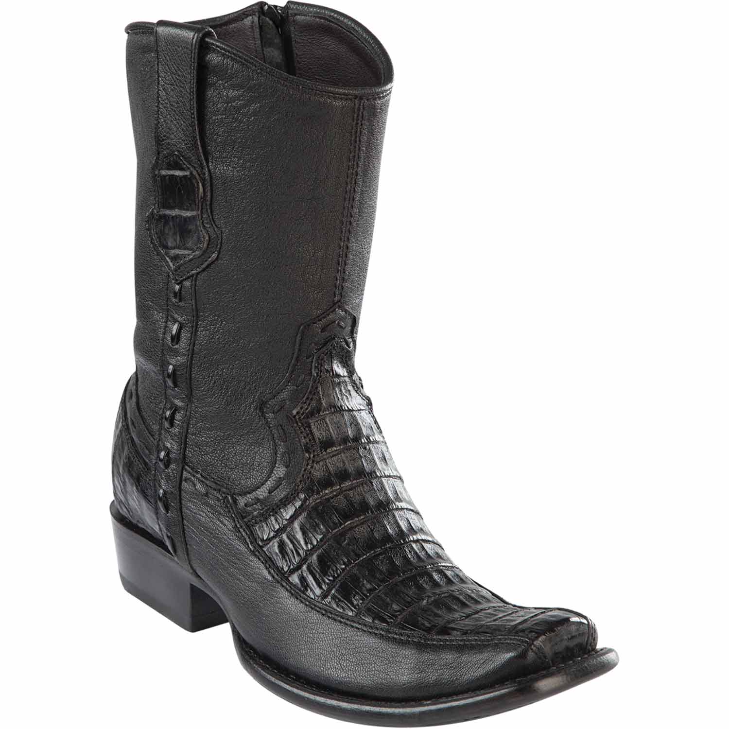 Men's Wild West Caiman Belly with Deer Dubai Toe Short BootS 279BF82
