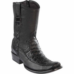 Men's Wild West Caiman Belly with Deer Dubai Toe Short BootS 279BF82
