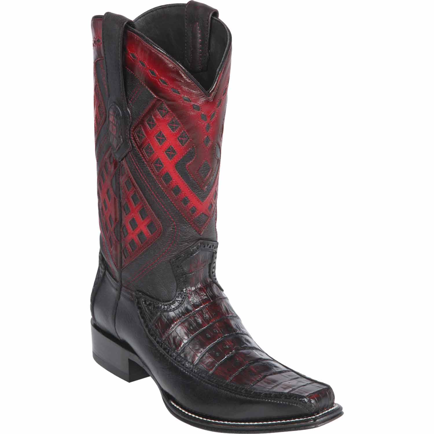 Men's Wild West Caiman Belly with Deer Square Toe Boots 276F82