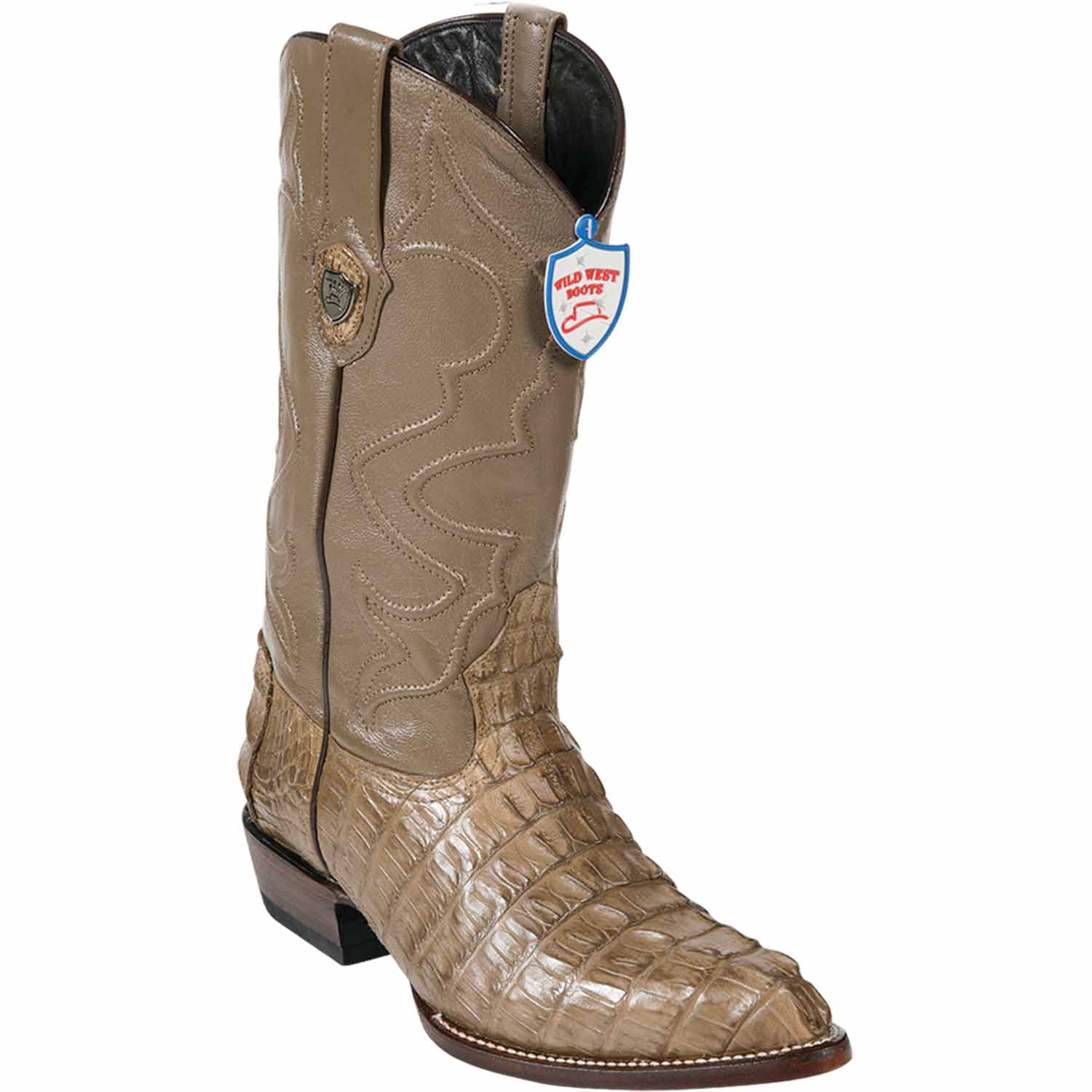 Men's Wild West Caiman Tail Skin J Toe Boots 29901-B