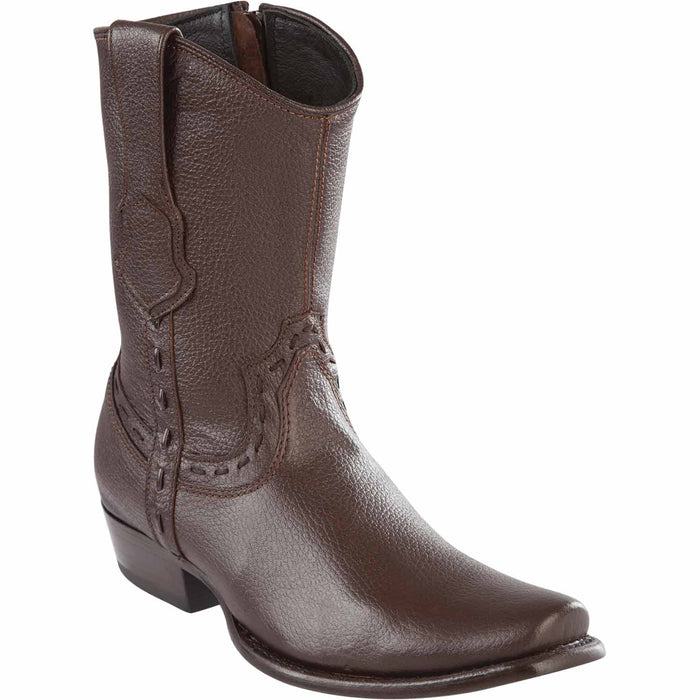 Men's Wild West Elk Skin Dubai Toe Short Boots 279B51