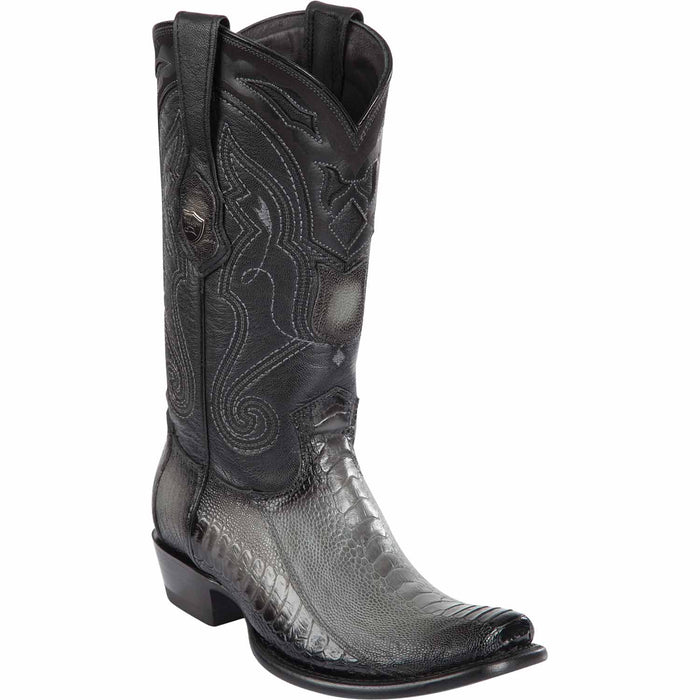 Men's Wild West Ostrich Leg Skin Dubai Toe Boots 27905