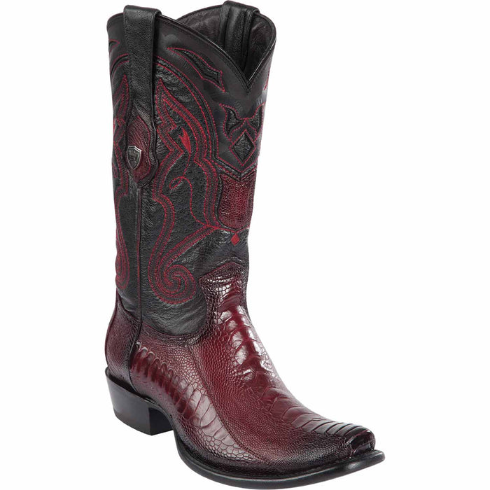 Men's Wild West Ostrich Leg Skin Dubai Toe Boots 27905