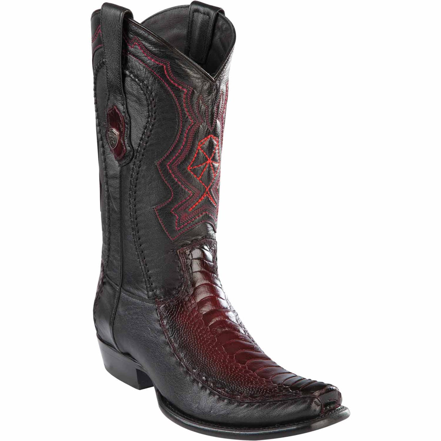 Men's Wild West Ostrich Leg with Deer Dubai Toe Boots 279F05