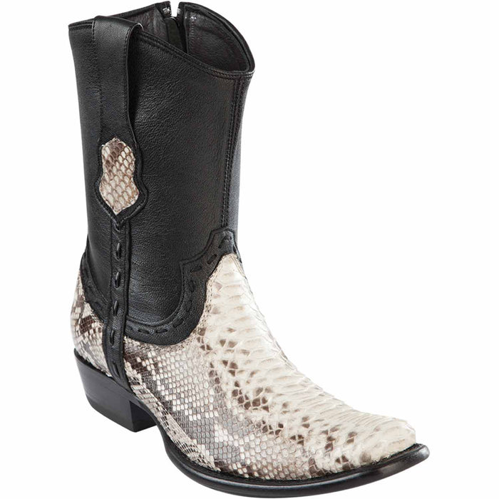 Men's Wild West Python Skin Dubai Toe Short Boots 279B57
