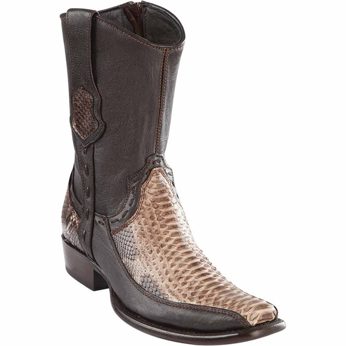 Men's Wild West Python with Deer Dubai Toe Short Boots 279BF57