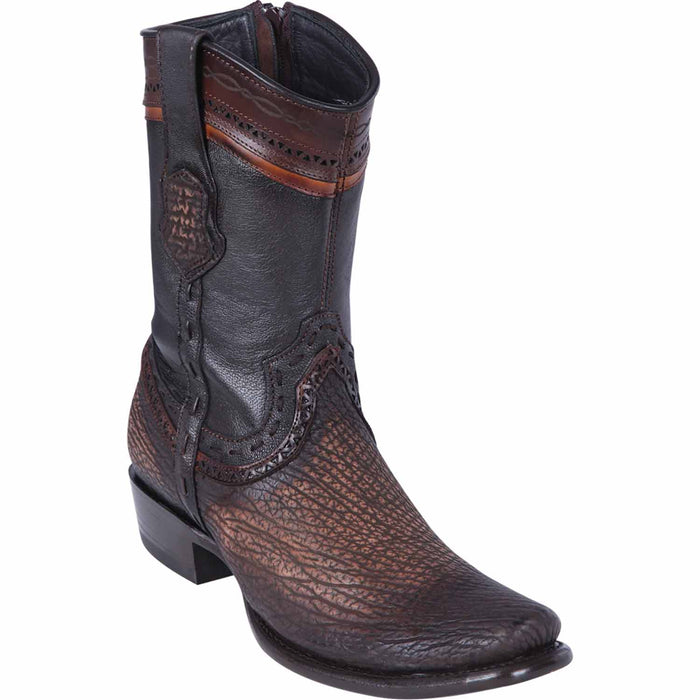 Men's Wild West Shark Skin Dubai Toe Short Boots 279B09