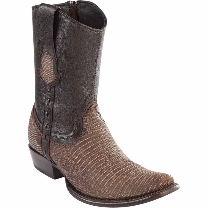 Men's Wild West Teju Lizard Skin Dubai Toe Short Boots 279B07