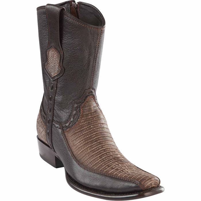 Men's Wild West Teju Lizard with Deer Dubai Toe Short Boots 279BF07