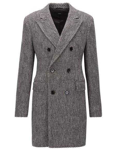 Men's Wool Winter Coats Designer Men's Wool Peacoat Sale Duster Style Grey