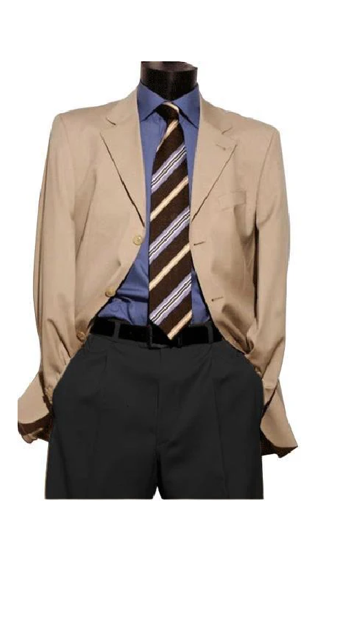 Mens 3 Button Blazer - Three Button Light Beige Sport Coat - Side Vented - Wool Blazer