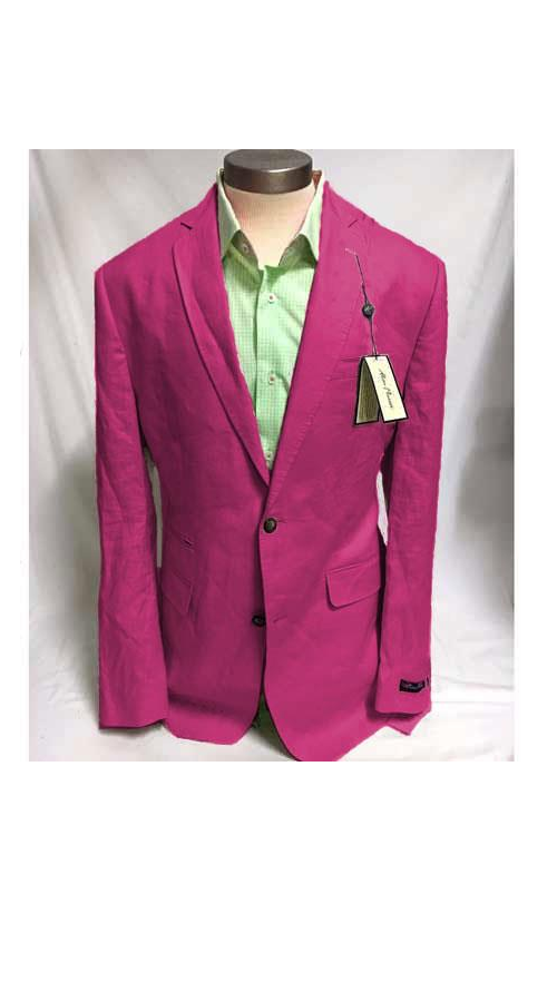 Mens Linen Blazer - Burgundy Linen Sport Coat - Summer Blazer