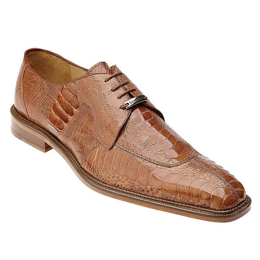 Belvedere Siena Mens Amber Ostrich Shoes 1463