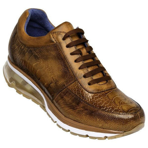 Belvedere Exotic Sneaker Mens Brandy Ostrich Leg Todd