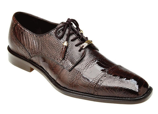 Belvedere Mens Brown Ostrich Shoes Batta