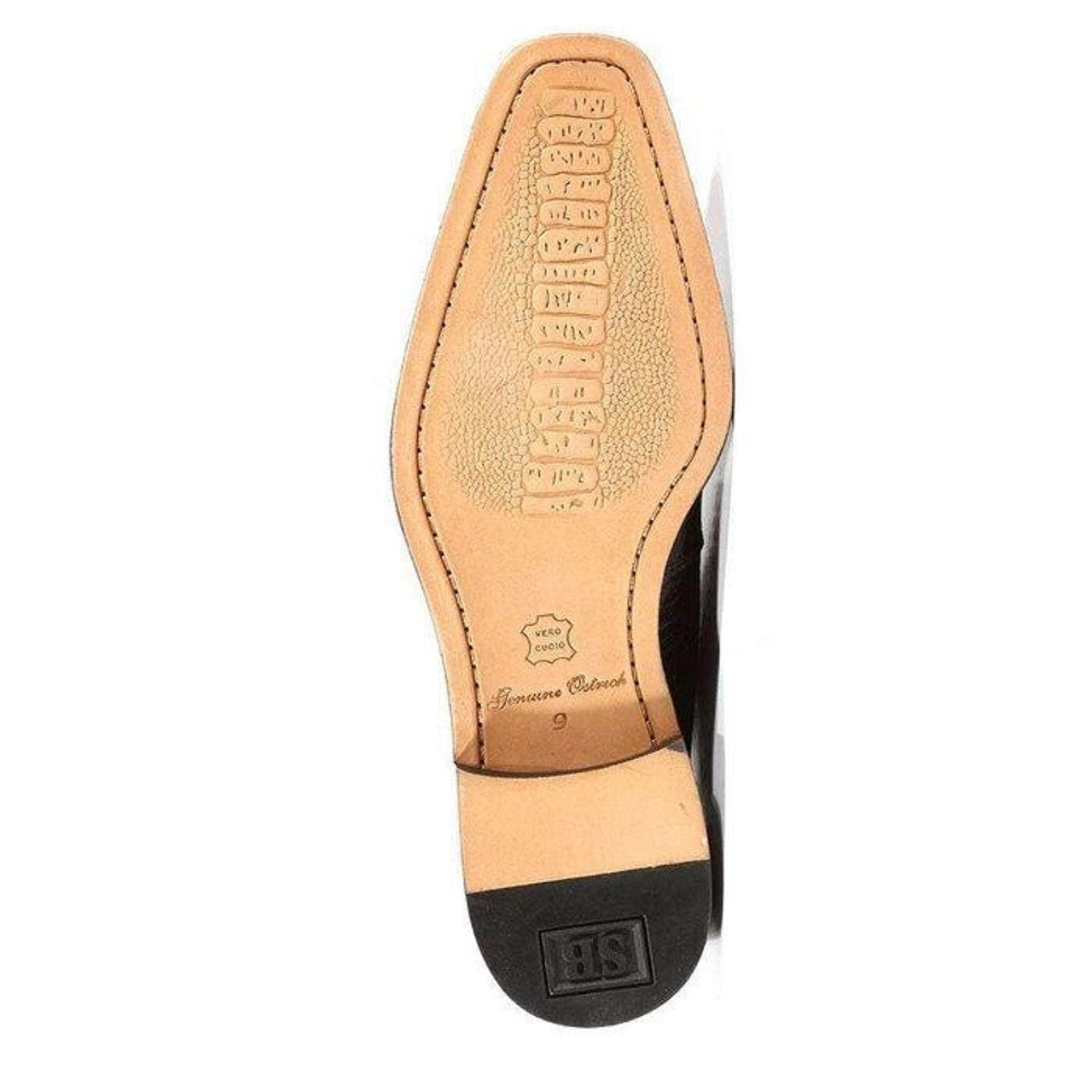 Belvedere Exotic Siena Mens Burgundy Ostrich Shoes 1463 - Image 2
