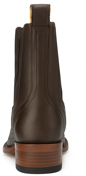 Mens Short Caiman Print Boots