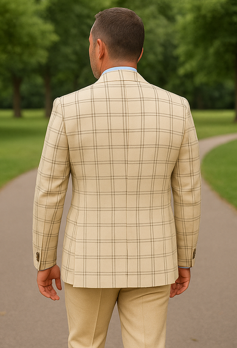 Wool Suit - Italian Made Business Suit by Statement Men's 3 Piece 100% Wool Modern Fit Suit - Accented Scoop Vest