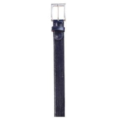 Navy Authentic Genuine Skin Italian Genuine Eel Belt-
