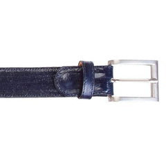 Navy Genuine Eel Belt