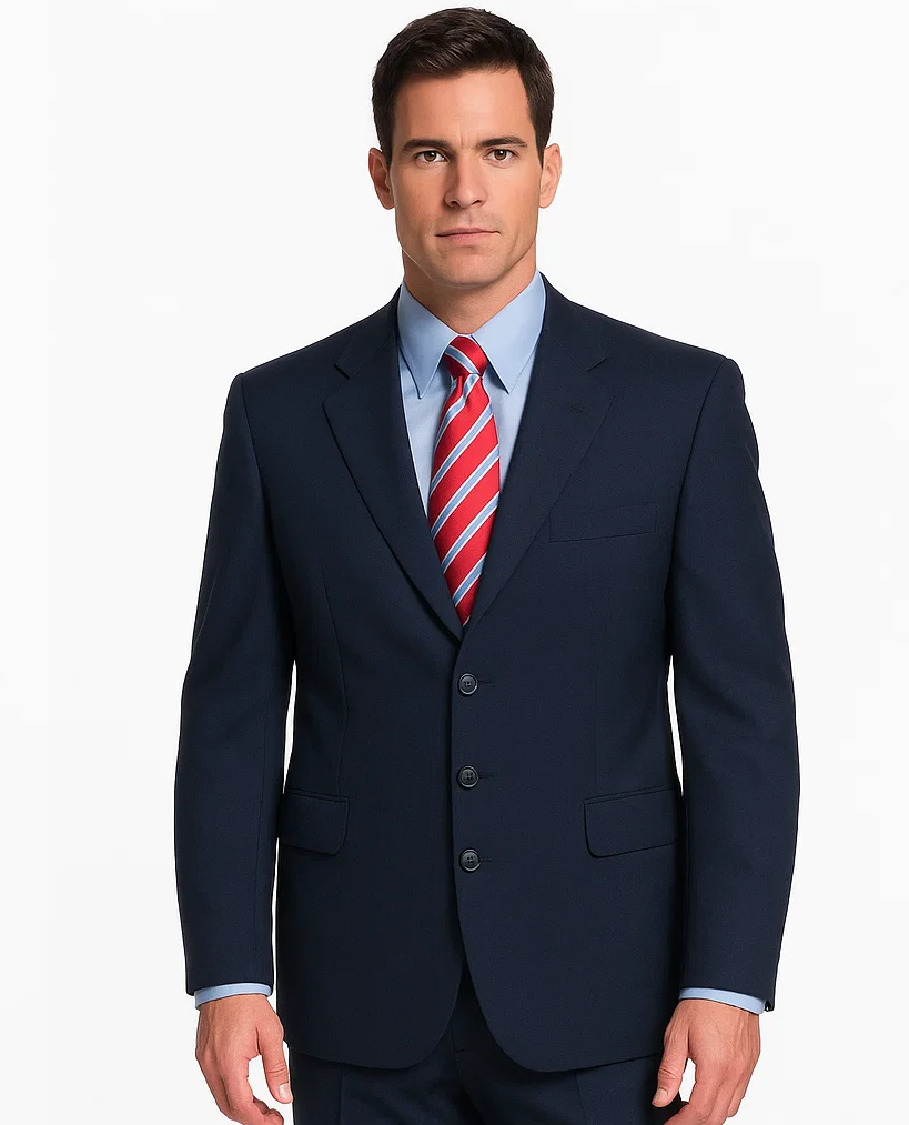 Navy Super 120 Available In 2 Or 3 Buttons Style Regular Classic Cut Premier Quality Italian Fabric Cheap Priced Business Suits Clearance Sale