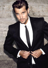 Men's Black Suit Black Shirt Black Tie Combination Package Combo ~ Combination Deal
