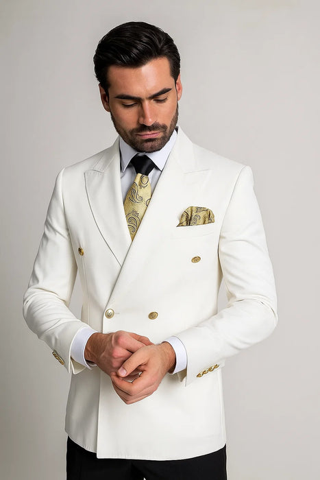 Off-White Double-Breasted Suit