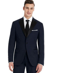 Men's Dark navy Double Vents Modern Fit Suits