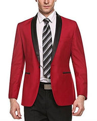 Alberto Nardoni Brand Men's 1 Button Red Shawl Lapel Stylish Casual Slim Fit Coat Cheap Priced Blazer Jacket For Men