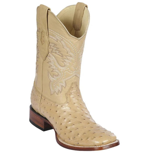 Los Altos Boots - Mens Dress Cowboy Boot - Low Priced Oryx Ostrich Square Toe Western Boots- in Oryx