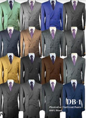Package of 11 Double Breasted Suit (We Pick Color Baised of availability) $990 - 4 For $990