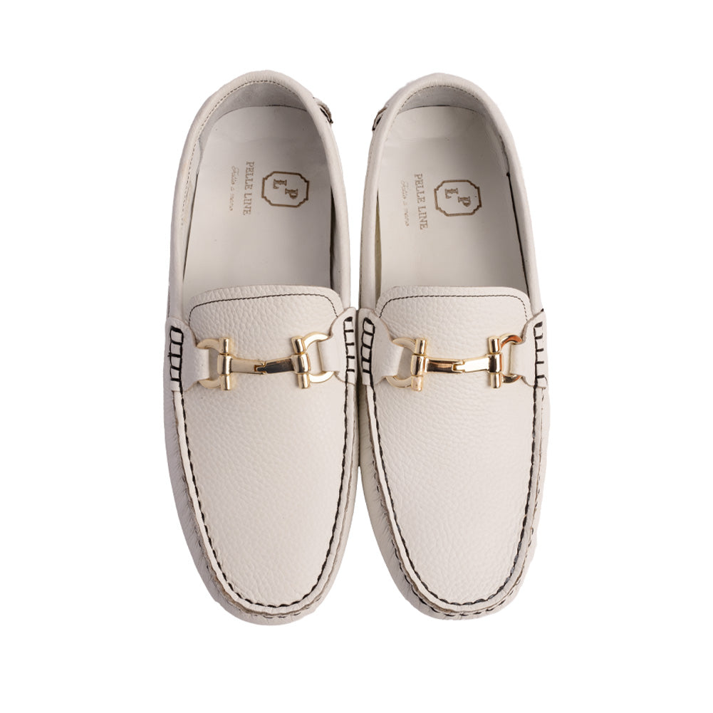 P000911- Palm Beach -Driving shoe White