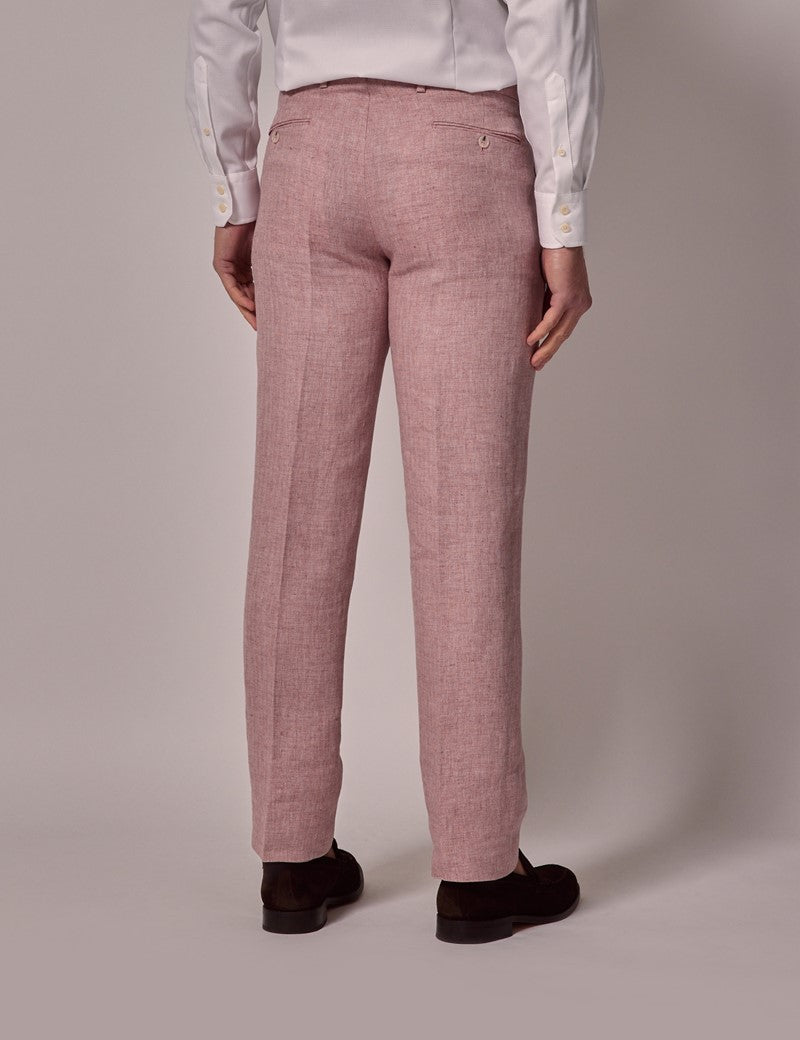 Mens Linen Suit For Beach Wedding - Summer Suit in Pink