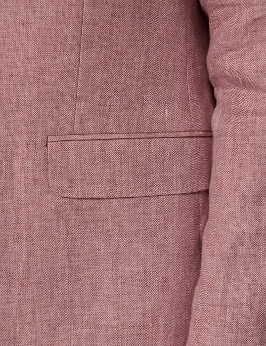 Mens Linen Suit For Beach Wedding - Summer Suit in Pink
