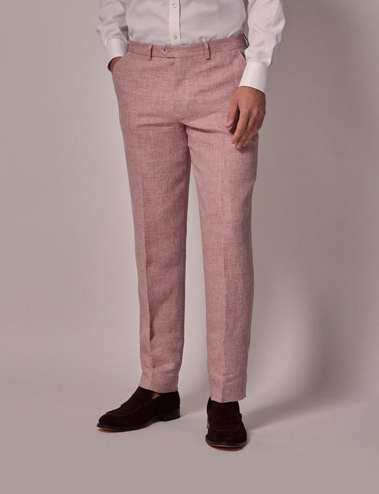 Mens Linen Suit For Beach Wedding - Summer Suit in Pink
