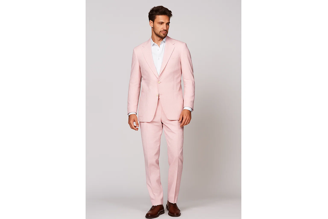 Men'S 2 Button Pinstripe Pink Cheap Priced Designer Fashion Dress Casual Blazer For Men On Sale Blazer