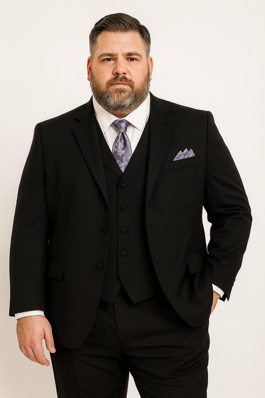 plus size black suit dress 36 Suits For Men Size:US16/UK20/EU46 Satin A-line wedding dress neckline that drops to upload-20240506