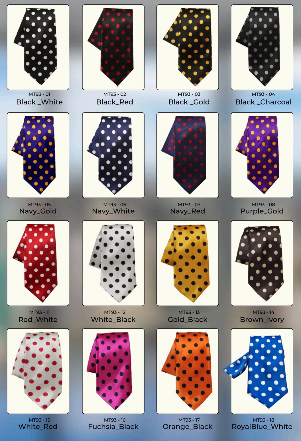 Polka Dot Tie in Many Colors
