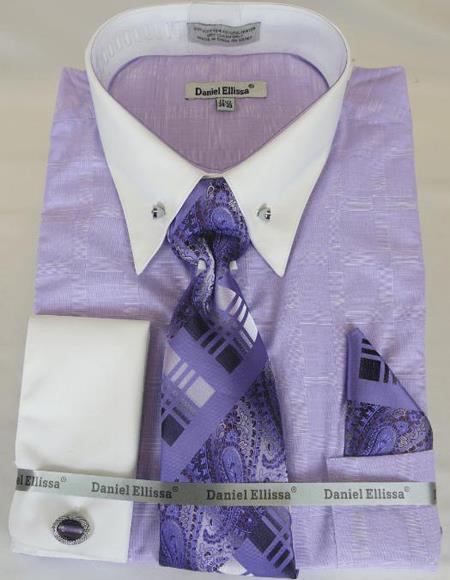 Purple Colorful Men'S Dress Shirt
