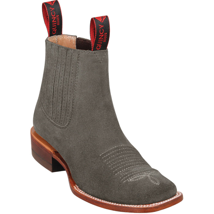 Quincy Women's Grey Suede Booties