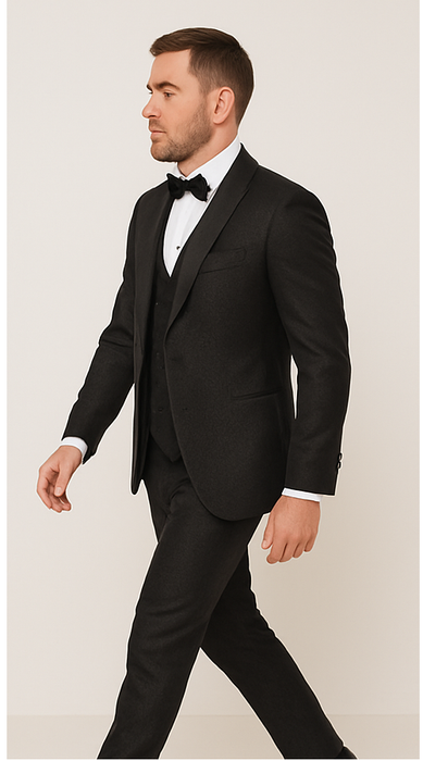 Modern Men’s Black Suit – Rossi Man Ford Slim Fit Design | RM1912