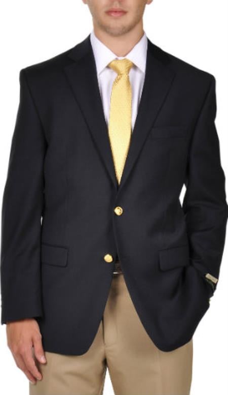 Regular Fit 2 Button Blazer (Navy) B-TR