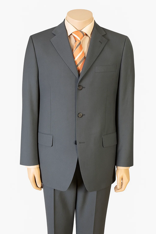 Cheap Priced Men'S Dress Suit For Sale Mid Gray 100% Pure Feel Rayon Viscose (SUPER 120) Available In 2 Or 3 Buttons Style Regular Classic Cut, All Colors