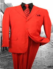 Super 120'S G-Mens Red Suit Solid Color Suit
