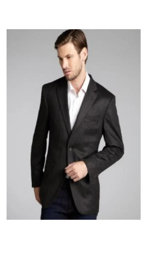 Rich Charcoal Mens Winter Blazers - Cashmere and Winter Fabric Dress Jacket $99UP