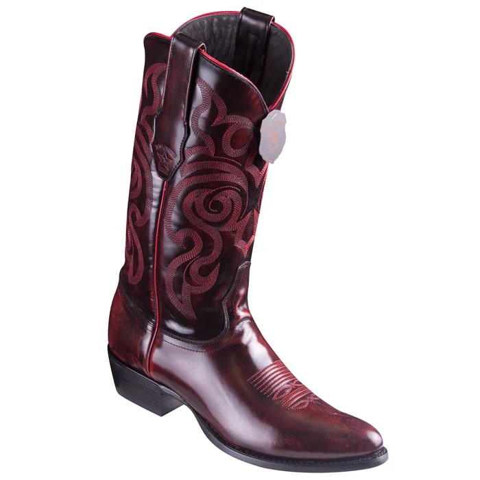 Los Altos Boots - Mens Dress Cowboy Boot - Low Priced Round Toe Cowboy Boots - in Black - Image 3