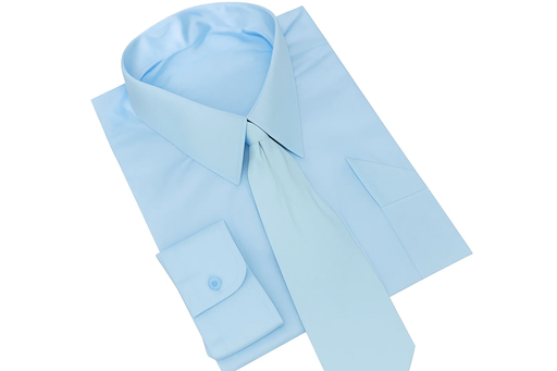 Fashion Cheap Priced Sale Satin Light Blue ~ Sky Blue Dress Shirt Combinations Set Tie Hanky Men's Dress Shirt