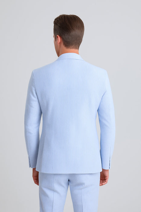 Sear Sucker Suit Mens 3pc 100% Cotton Seersucker Sear sucker suits Taupe - High End Suits - High Quality Suits