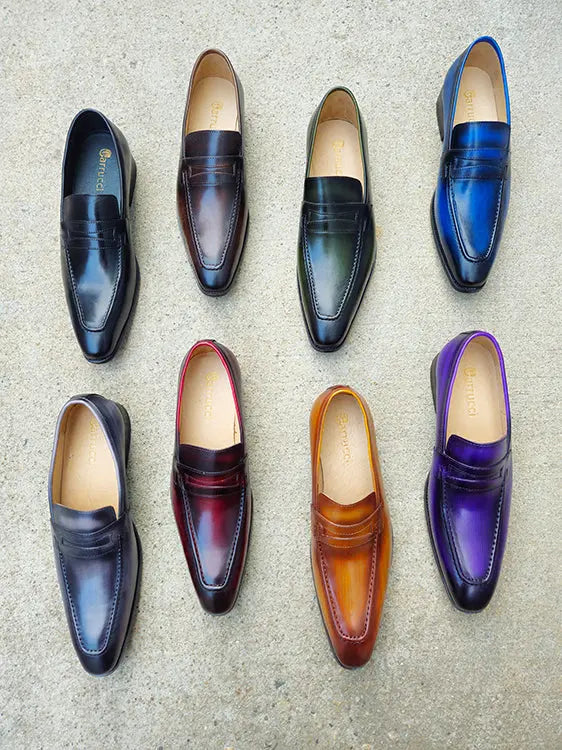 Carrucci Signature Leather Penny Loafer Slip-on